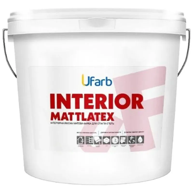 Фарба інтер'єрна UFarb Interior Mattlatex, 14 кг купити недорого в Україні, фото 1