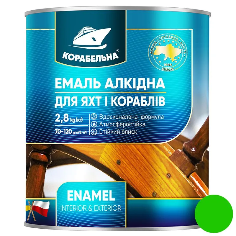 Эмаль алкидная Корабельная ПФ-115, 2,8 кг, светло-зеленый купить недорого в Украине, фото 1