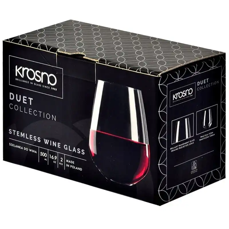 Набор стаканов для вина Krosno Duet, 500 мл, 2 шт, 866086 купить недорого в Украине, фото 2