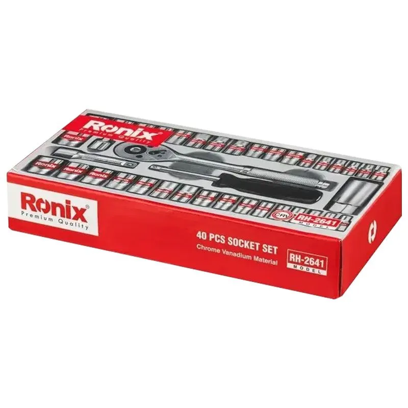 Набор инструментов Ronix 3/8", 40 единиц, RH-2641 купить недорого в Украине, фото 2