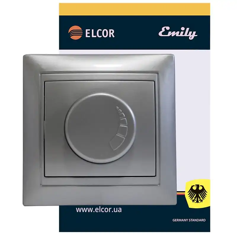Светорегулятор Elcor Emily 9215, 600W, серый металлик, 211590 купить недорого в Украине, фото 1