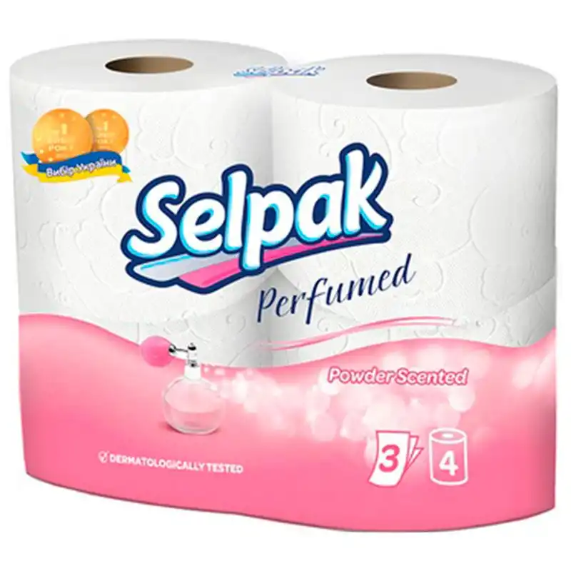 Бумага туалетная ароматизированная Selpak Spa, 4 шт., пудра купить недорого в Украине, фото 1