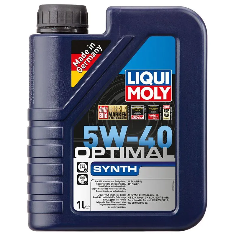 Олива моторна Liqui Moly Optima synth 5w-40, 1 л, 3925 купити недорого в Україні, фото 1