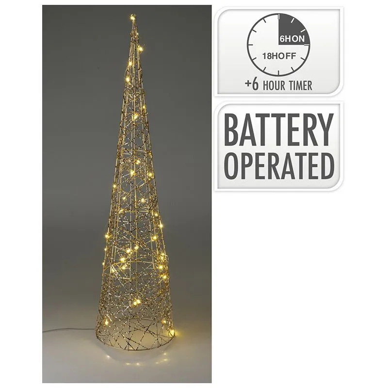 Різдвяна декорація Koopman Дерево, 20х80 см, золотий, AMZ104020 купити недорого в Україні, фото 2