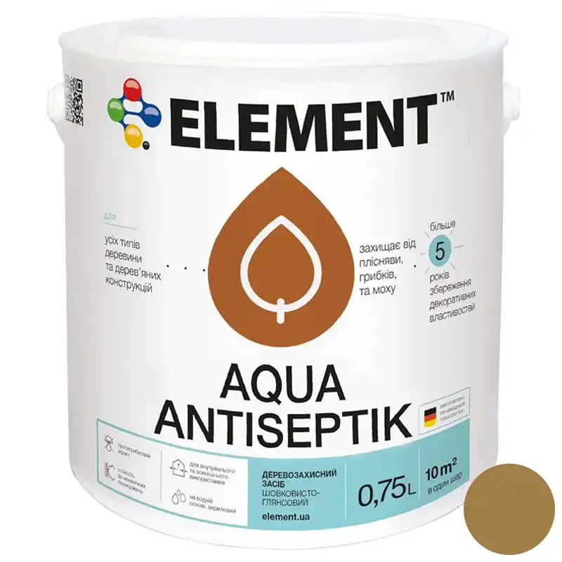 Антисептик Element Aqua, 0,75 л, дуб купить недорого в Украине, фото 1