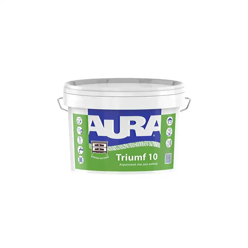 Лак акриловый Aura Triumf 10, 2,5 л купить недорого в Украине, фото 1