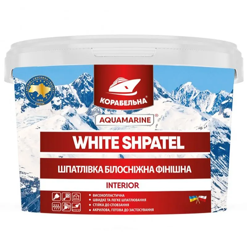 Шпаклівка Корабельна White Shpatel, 1,5 кг купити недорого в Україні, фото 1