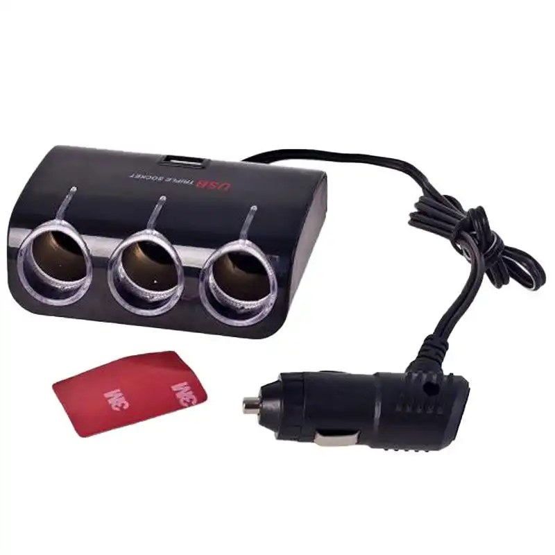 Розгалужувач прикурювача Pulso, 3 виходи+1USB, SC-3073 купити недорого в Україні, фото 1