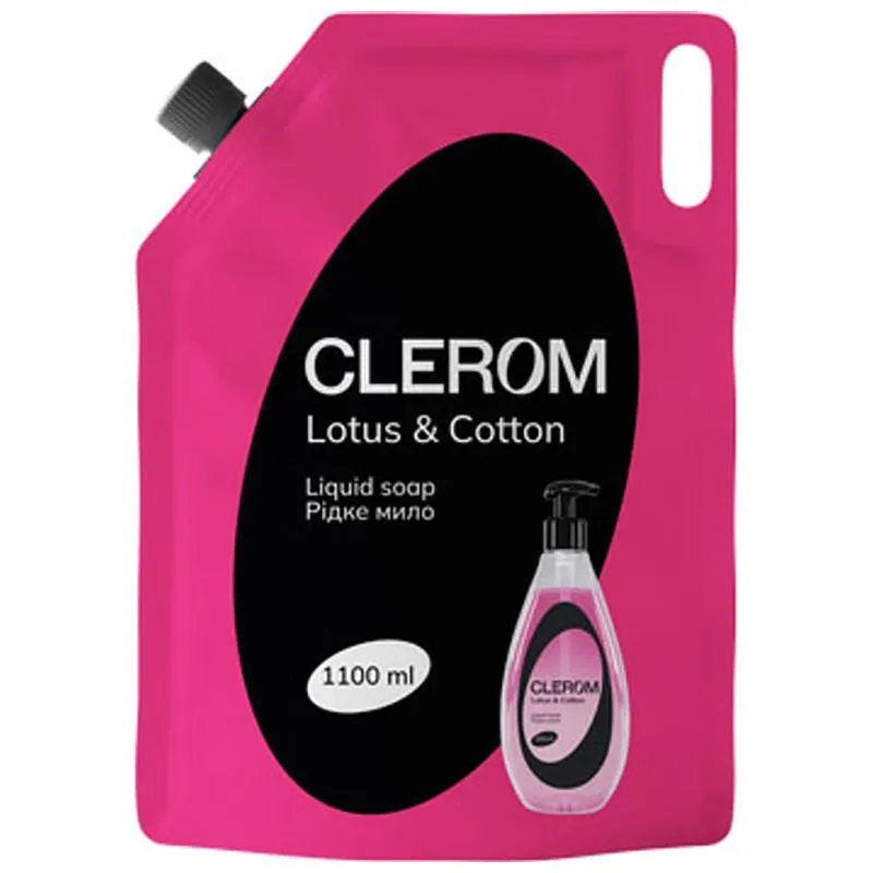 Жидкое мыло Clerom Lotus and Cotton, 1100 мл, 20210 купить недорого в Украине, фото 1