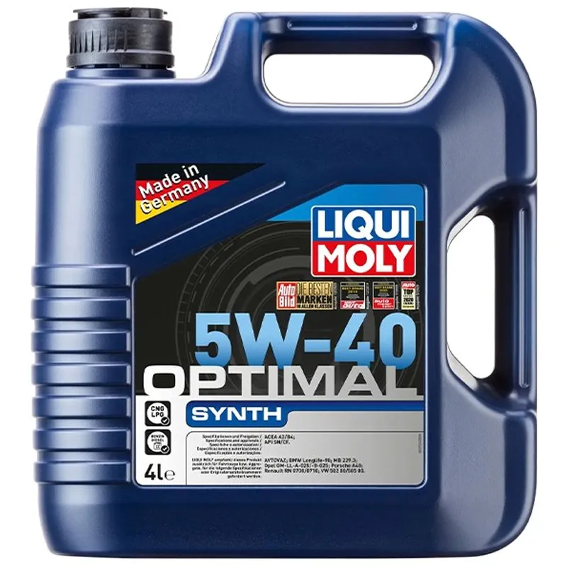 Моторна олива Liqui Moly Optimal synth 5w-40, 4 л, 3926 купити недорого в Україні, фото 1