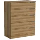 Комод №9 Luxe Studio, 800х430х1010 мм, дуб крафт золотой/дуб крафт золотой купить недорого в Украине, фото 1