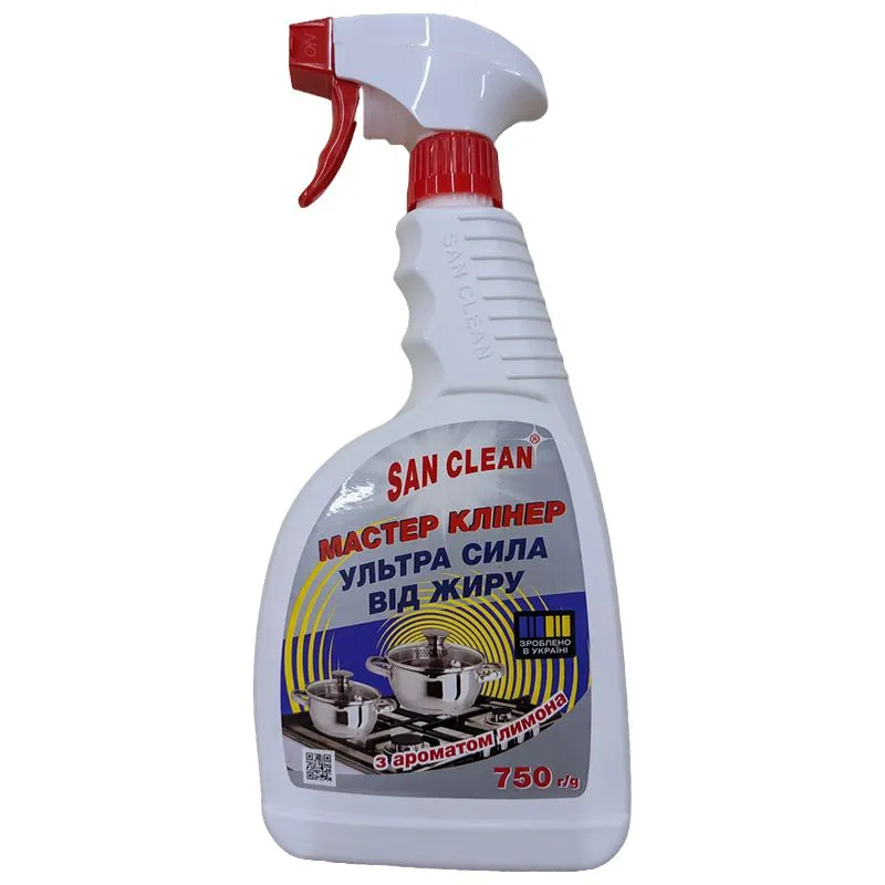 Спрей для чищення плит San Clean Ультра Сила, 750 мл купити недорого в Україні, фото 1