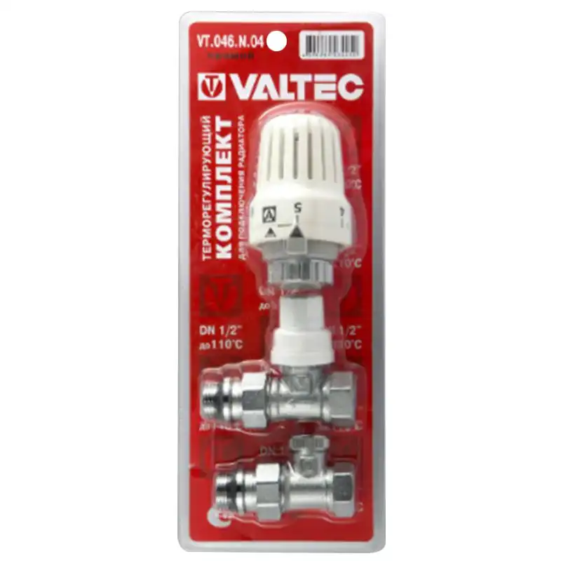 Комплект термостатичний прямий Valtec, 1/2", VT.046.N.04 купити недорого в Україні, фото 1