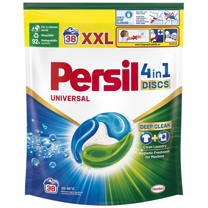 Капсули для прання Persil Universal 4 in 1 discs, 38 шт, 2880115 купити недорого в Україні, фото 1