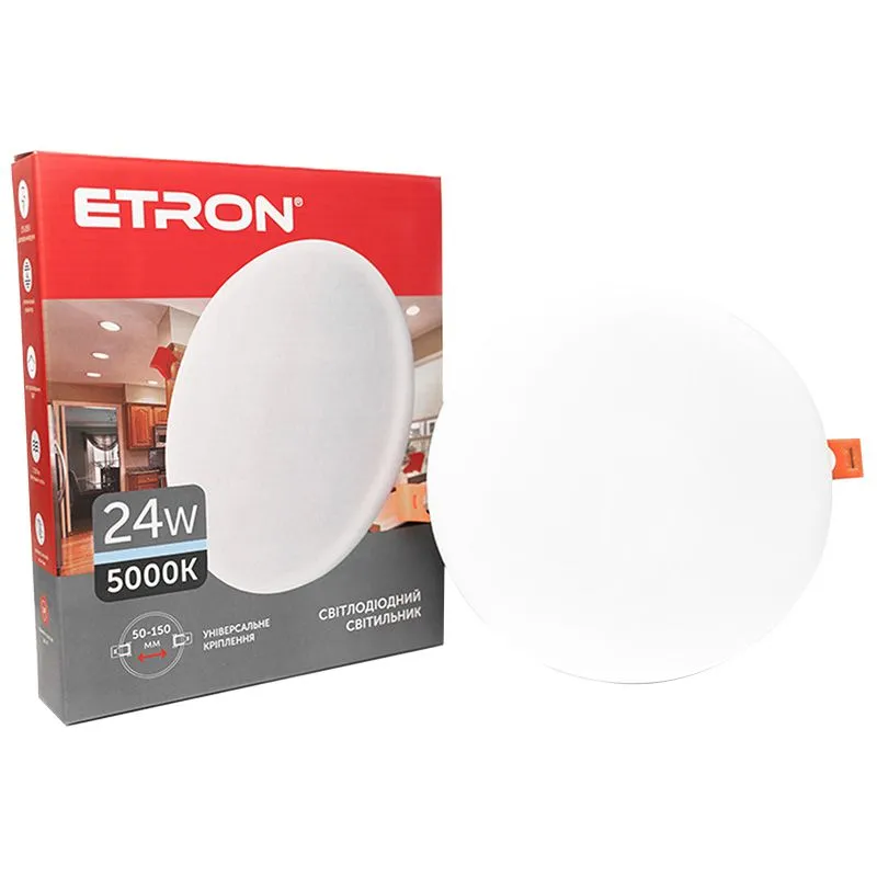 Светильник светодиодный Etron, 24 W, 5000 K, круглый, белый, 1-EDP-614 купить недорого в Украине, фото 1
