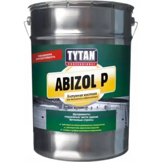 Мастика бітумна для безшовної гідроізоляції Tytan Arbizol P, 18 кг купити недорого в Україні, фото 1
