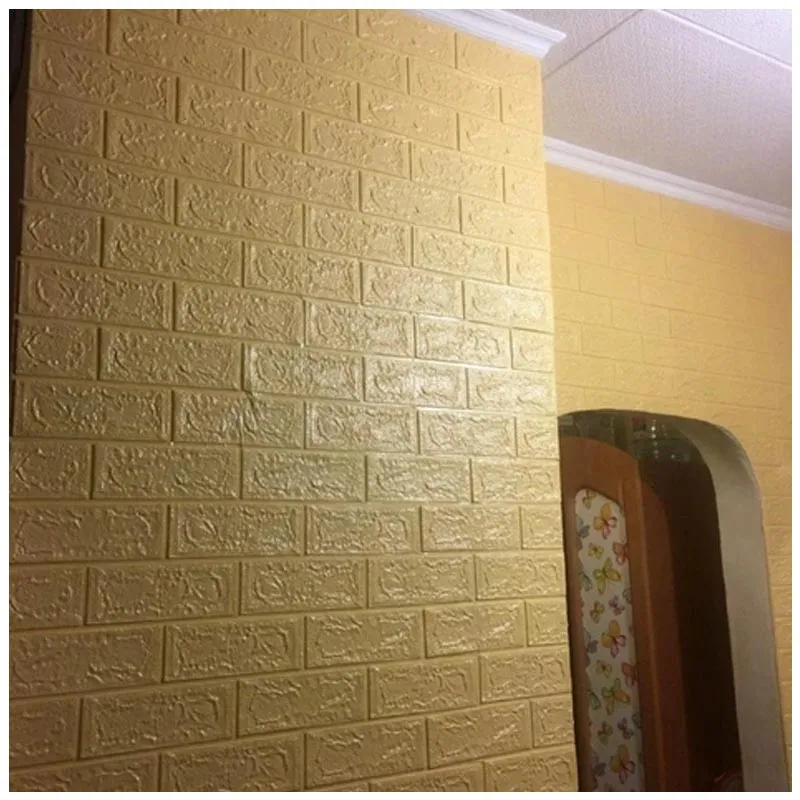 Декоративна 3D панель для стін, 700х770х6 мм, цегла, жовтий, HP-BG-10-6 купити недорого в Україні, фото 2