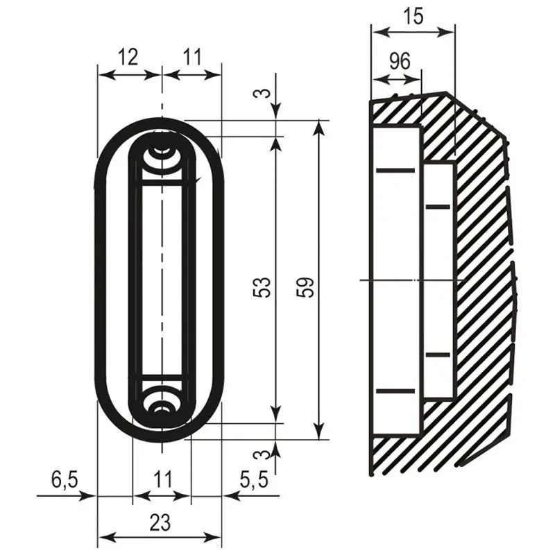 Відповідна планка AGB Polaris B024020593, чорний, 45260 купити недорого в Україні, фото 2