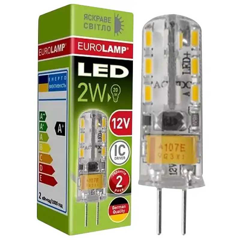 Лампа капсульна Eurolamp, 2W, G4, 4000K, 12V, LED-G4-0240(12) купити недорого в Україні, фото 1