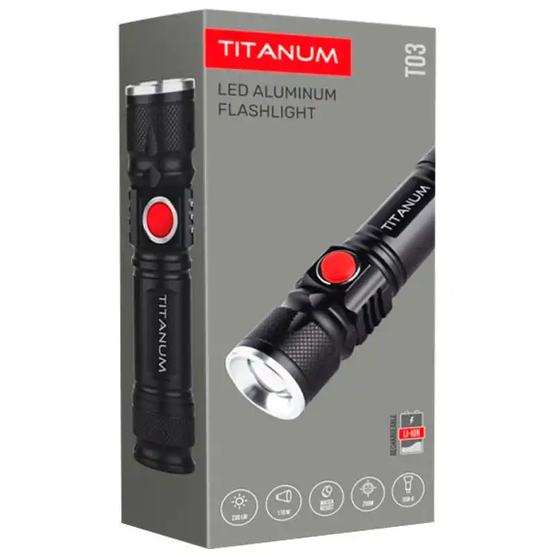 Ліхтарик світлодіодний портативний Titanum TLF-T03, 230 лм, 6500 К, 3 Вт купити недорого в Україні, фото 2