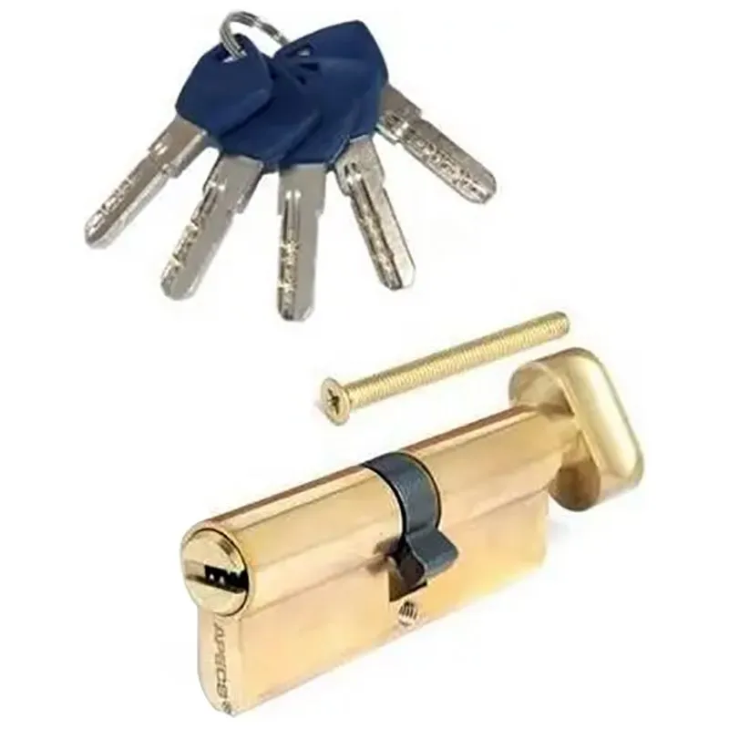 Циліндр ключ-вороток Apecs EM-80-C-G, 40х40 мм, золото, 00018894 купити недорого в Україні, фото 1