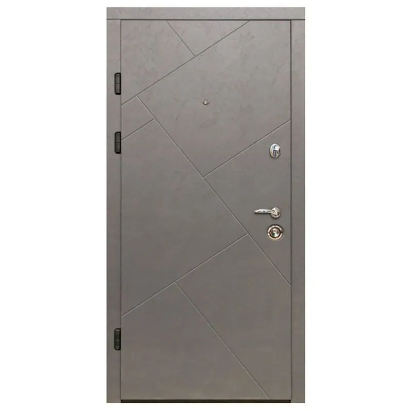 Двері вхідні Магда 157 Тип-4 Орнамент №1, 860x2050 мм, бетон темний, ліві купити недорого в Україні, фото 1
