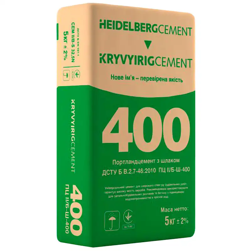 Цемент Kryvyi Rig Cement ПЦ-400, сірий, 5 кг купити недорого в Україні, фото 1
