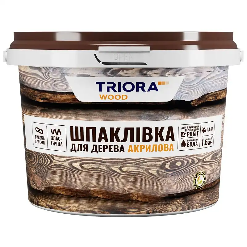 Шпаклевка для дерева Triora, 0,8 кг, дуб купить недорого в Украине, фото 1