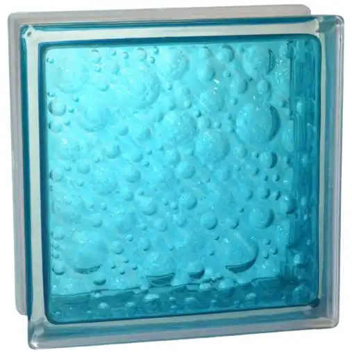 Склоблок La Rochere Bubble azur, 190х190х80 мм, Блакитний купити недорого в Україні, фото 1