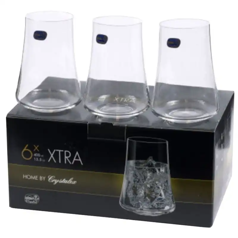 Набір склянок Bohemia Crystal Extra, 6 шт, 350 мл, b23023---350201-01A купити недорого в Україні, фото 1