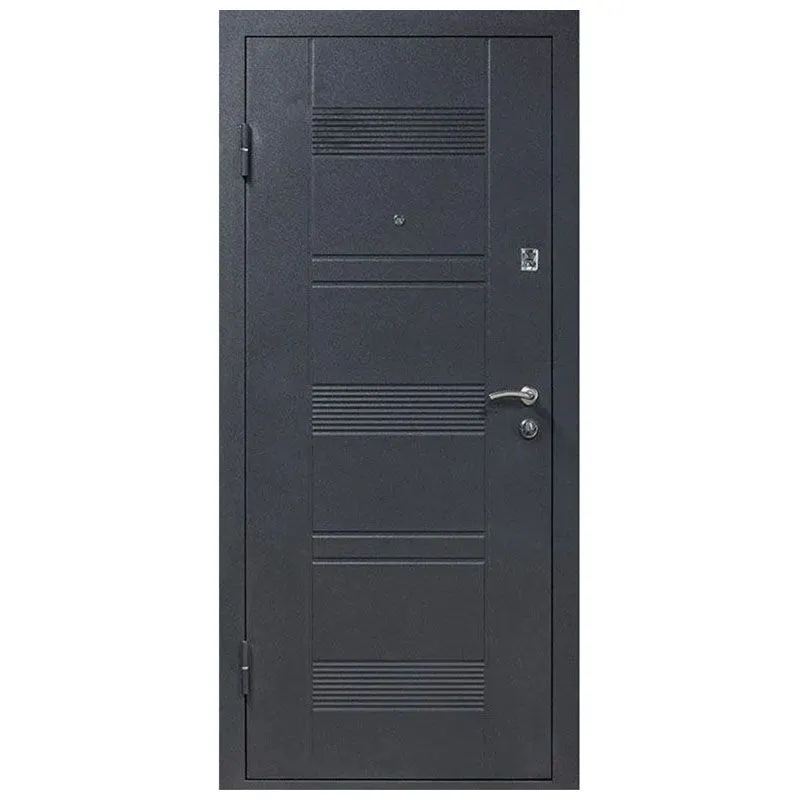 Двері вхідні Двері БЦ, БЦ-132, 860x2050 мм, чорний муар, ліві купити недорого в Україні, фото 1