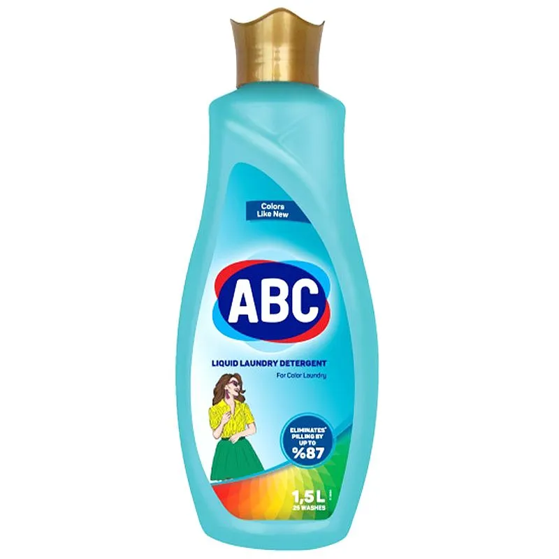 Засіб для прання ABC Deterjan Color, 1,5 л, 8000020436362 купити недорого в Україні, фото 1