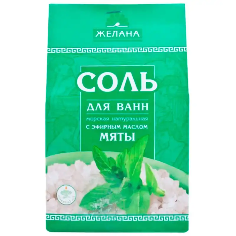 Сіль для ванн Желана М'ята, 500 г купити недорого в Україні, фото 1