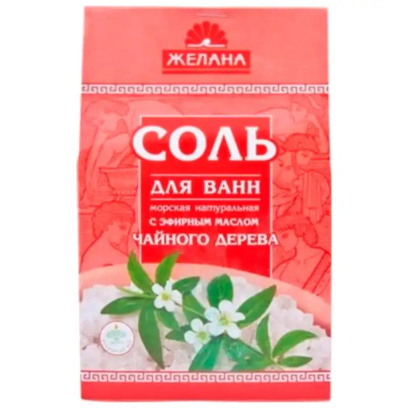 Сіль для ванн Желана Чайне дерево, 500 г купити недорого в Україні, фото 1