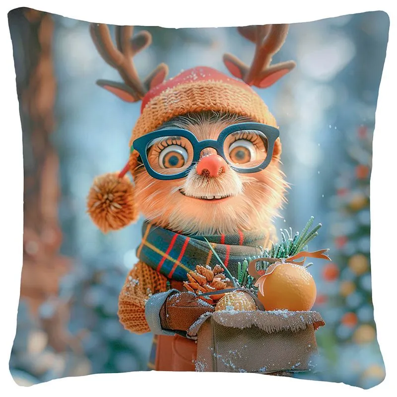 Подушка декоративна HomeLine Звірятко з помаранчем, 45х45 см, 189226 купити недорого в Україні, фото 1