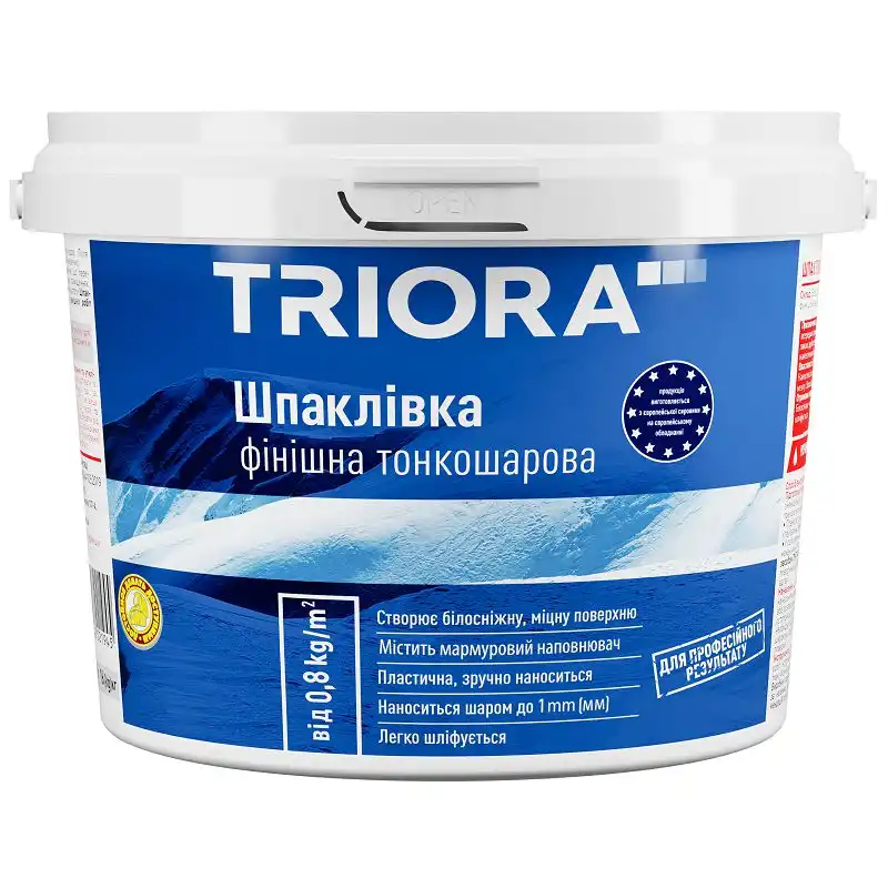 Шпаклівка фінішна Triora, 1,5 кг купити недорого в Україні, фото 1