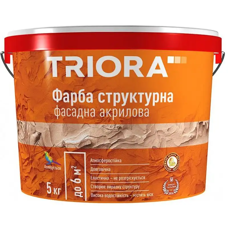 Краска фасадная структурная акриловая Triora, 5 кг купить недорого в Украине, фото 1