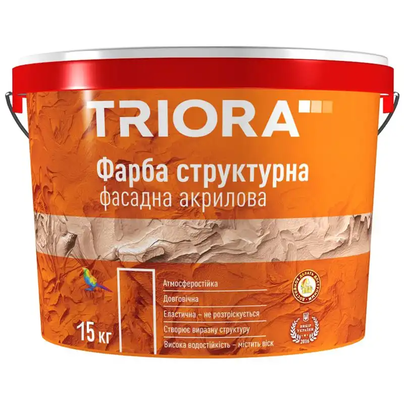 Краска фасадная структурна акриловая Triora, 15 кг купить недорого в Украине, фото 1