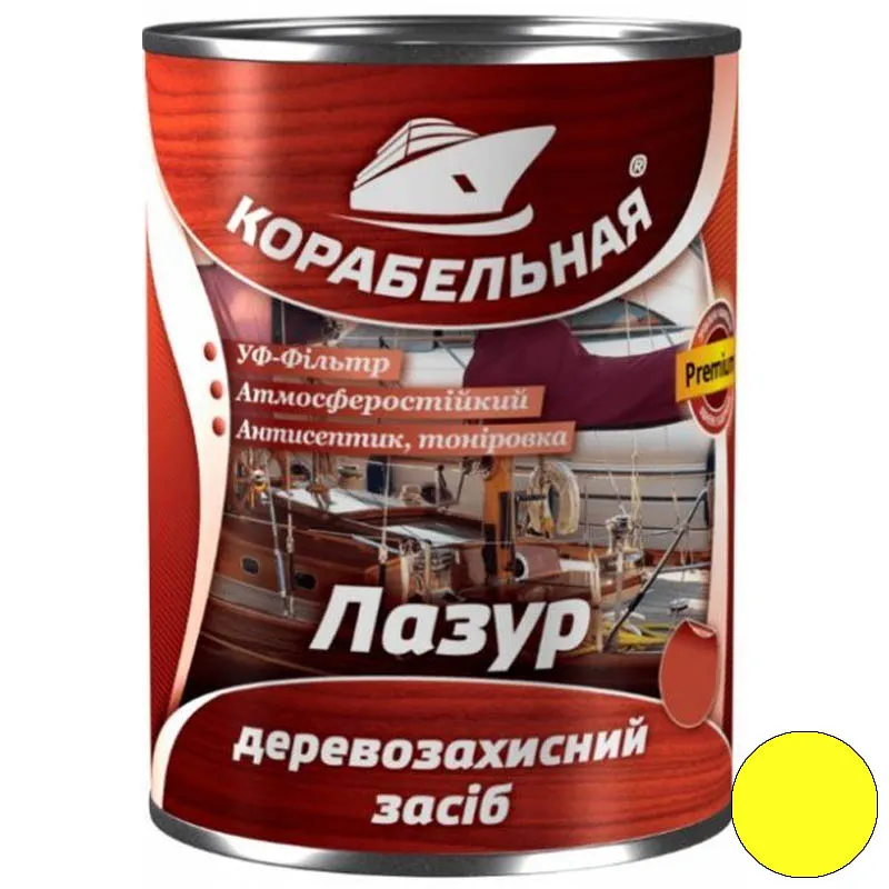Деревозащитное средство Корабельная, 0,75 л, жёлтый купить недорого в Украине, фото 1
