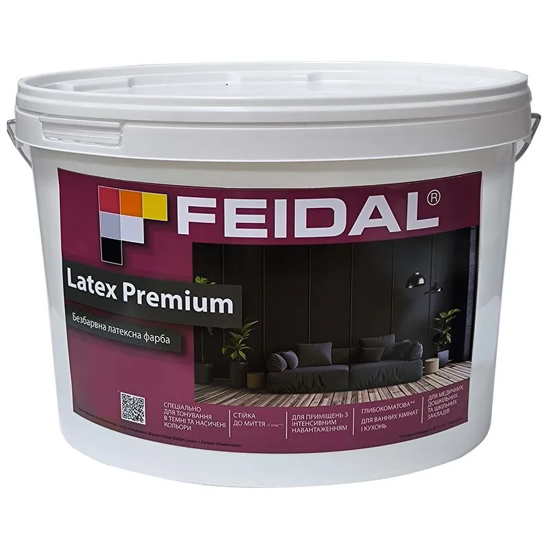 Краска латексная Feidal Latex Premium TR, 0,75 л, прозрачный купить недорого в Украине, фото 1