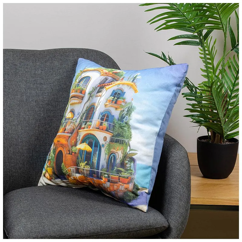 Подушка декоративна HomeLine Будинок біля моря, 45х45 см, 189207 купити недорого в Україні, фото 2