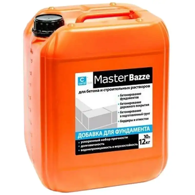 Пластификатор для бетона Coral MasterBazze, 10 л купить недорого в Украине, фото 1