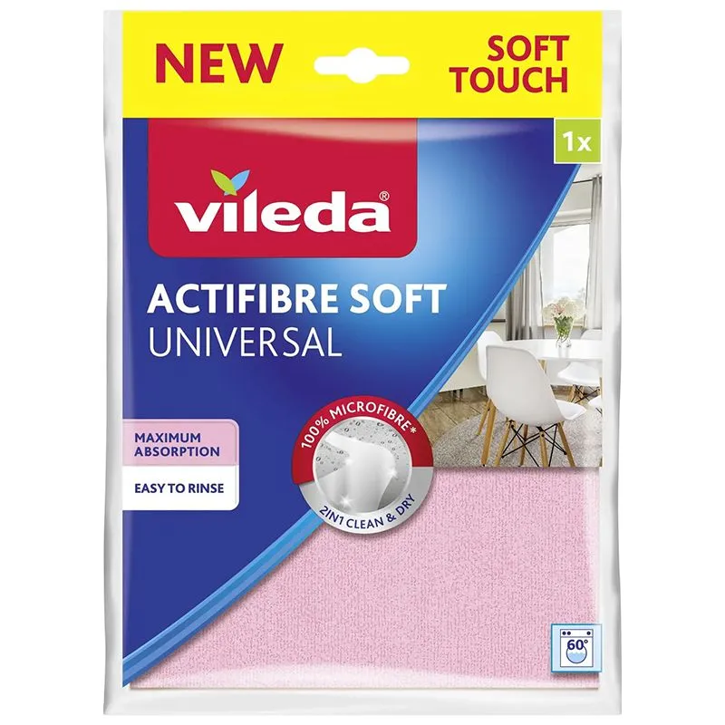 Серветка для прибирання Vileda Actifibre, 1 шт, 32х27 см купити недорого в Україні, фото 1