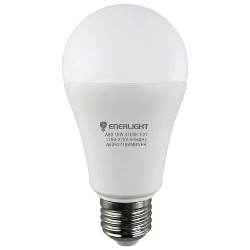Лампа світлодіодна Enerlight, 15 Вт, A60, Е27, 4100 K, A60E2715SMDNFR купити недорого в Україні, фото 1