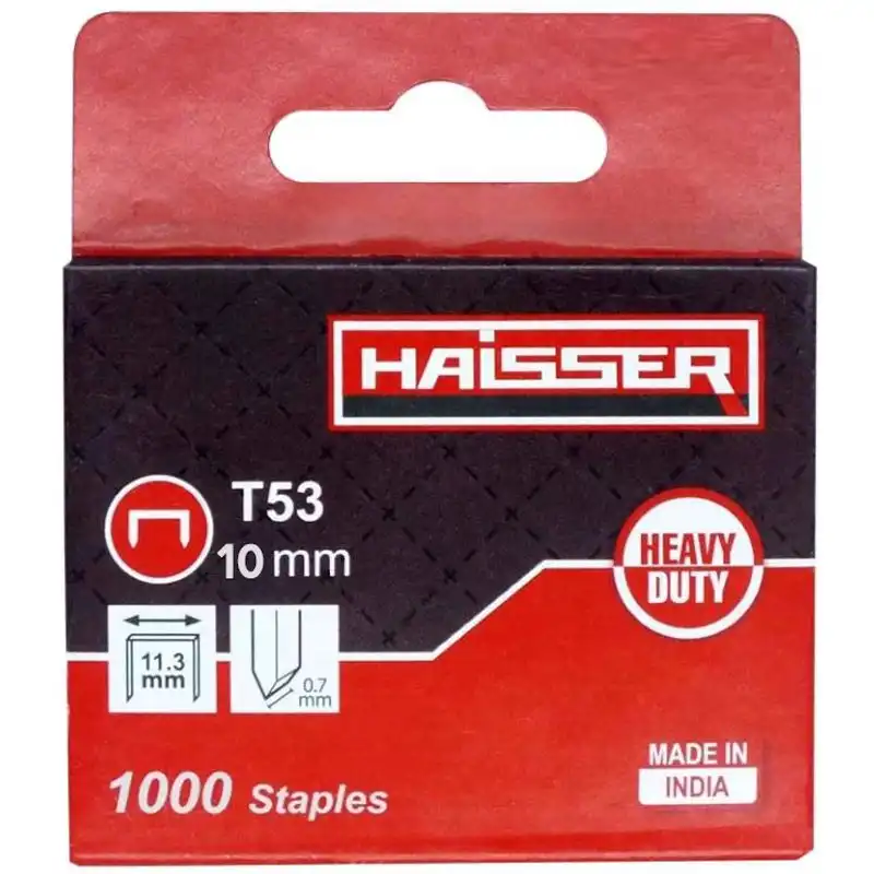 Скоби для степлера будівельного Haisser Т53, 10х11,3 мм, 1000 шт., 93930 купити недорого в Україні, фото 1