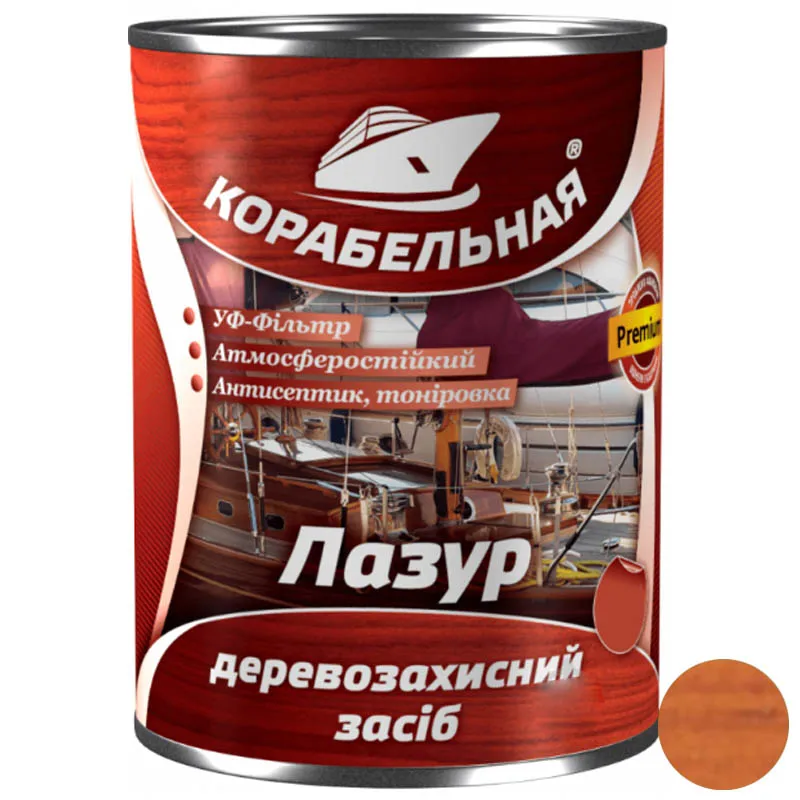 Деревозащитное средство Корабельное, орех, 2,5 л купить недорого в Украине, фото 1