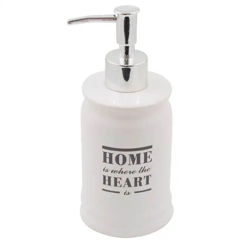 Дозатор для жидкого мыла Trento Home Heart, кнопочный, керамика, 0,25 л купить недорого в Украине, фото 1