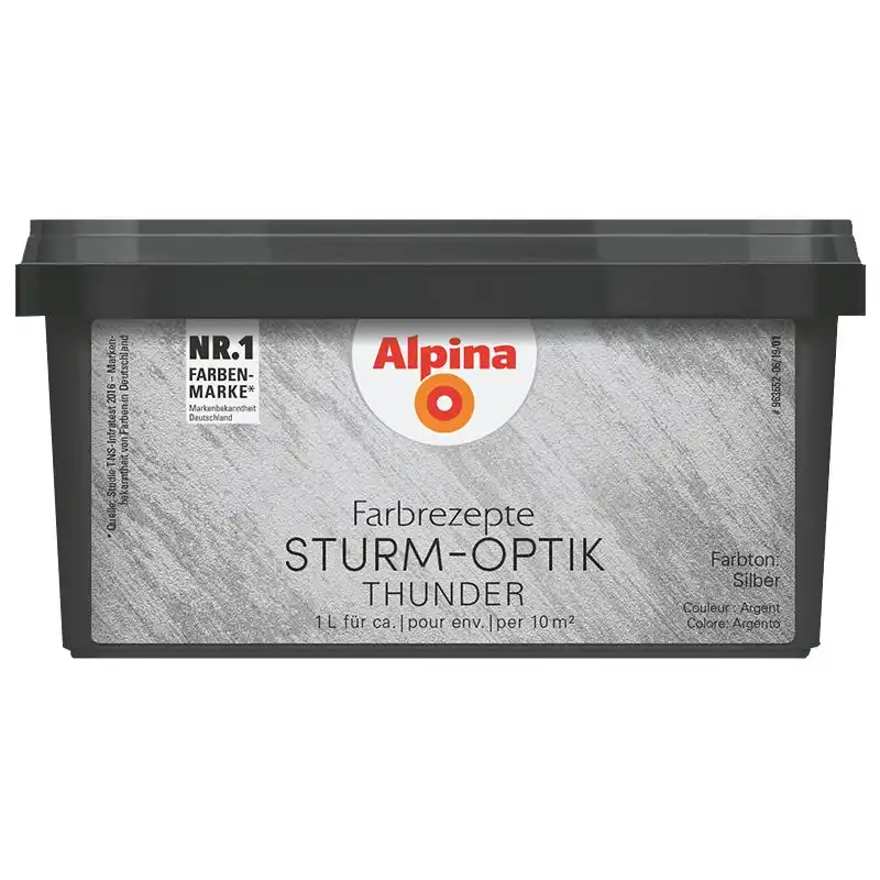 Краска с эффектом металла Alpina Sturm-Optik, 1 л купить недорого в Украине, фото 1