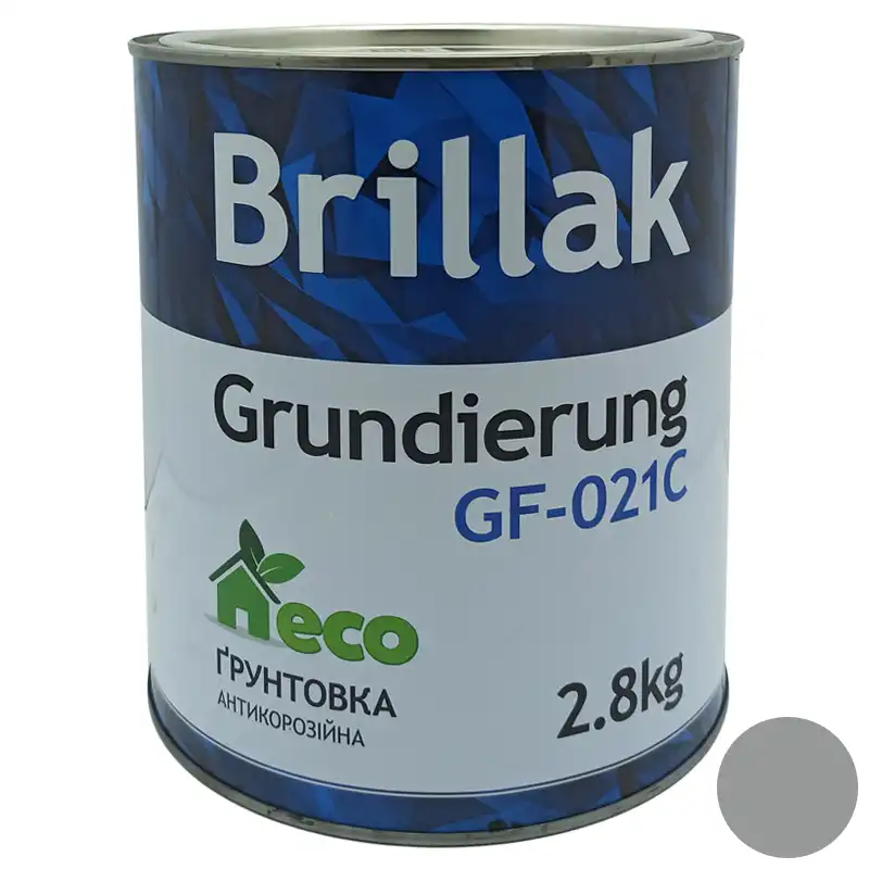 Грунт Brillak ГФ-021С, 2,8 кг, светло-серый купить недорого в Украине, фото 1