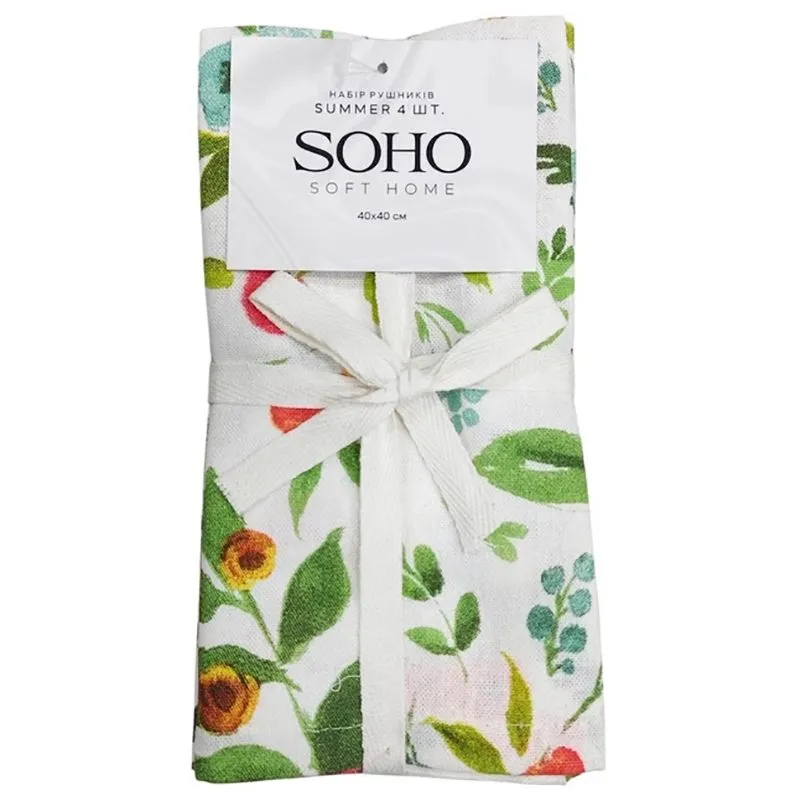 Набор полотенец Soho Summer, 40х40 см, 4 шт, 7053747 купить недорого в Украине, фото 1